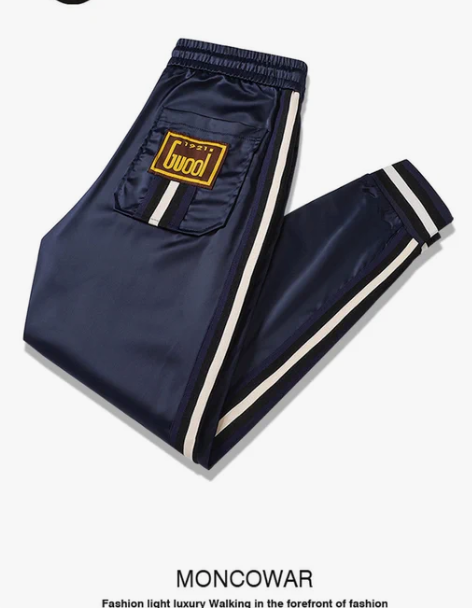潮牌裤子MONCOWAR高端休闲男士202...