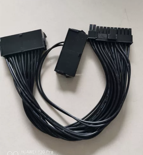 电脑双电源同步启动线全铜 24Pin连接线...