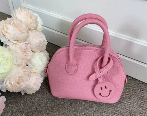 复古高级质感笑脸手提包迷你贝壳包女ins小...