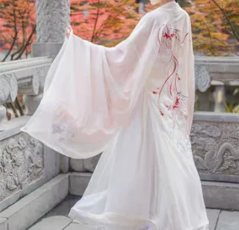如梦霓裳汉服女装大袖衫灵犀凤凰刺绣花薄款防...
