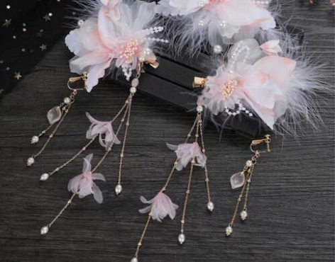 汉服头饰整套仙气一套古风女全套发夹流苏晚明...