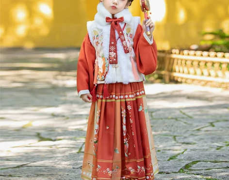 汉服女童冬款加厚2022新款冬季明制拜年服...