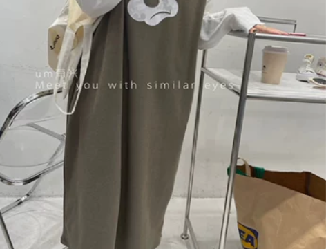 连衣裙UM有米2022早秋宽松韩版无袖背心...