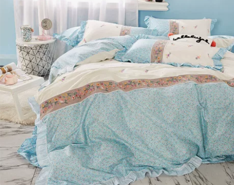 清仓床上四件套女包邮全新纯棉韩版碎花四件套...