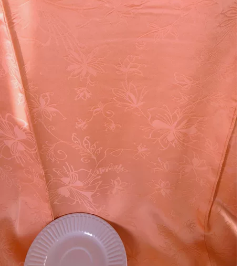 柿色花枝色无地和服真丝蚕丝面料中古回流 材...