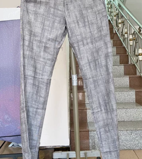 男士春夏休闲裤薄款垂顺柔软灰色纹理 全新无...