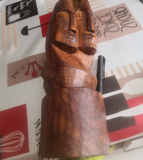 木雕 回流藏品木质油腻带点香闻 不知道是什...