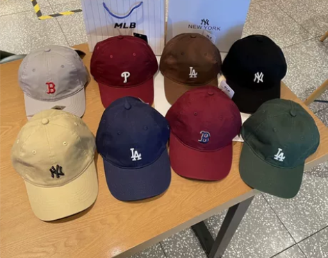 韩国MLB帽子洋基对软顶CP77小标棒球帽...
