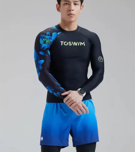 TOSWIM泳衣泳裤男款套装防尴尬防晒速干...