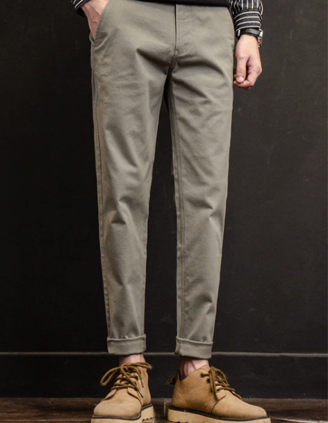 裤子男修身 裤子休闲裤英伦男士商务秋冬季直...
