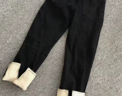 ACSENSE 2018春装新款翻边牛仔裤...