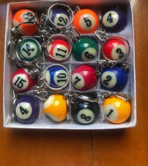 全新台球挂件一套，仅一盒，可以当摆设也可以...