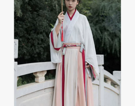 ?【秋色】五五年汉服女晋制交领齐腰一片式襦...