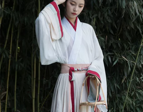 五五年汉服秋色女晋制交领齐腰一片式襦裙三件...