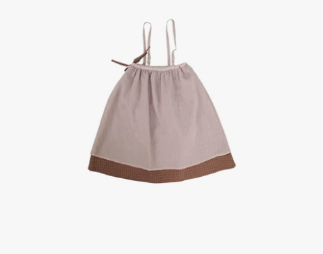 YR森系赤色刺绣蕾丝上衣/天丝双层格子背带...