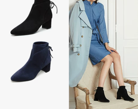 真美诗羊皮小短靴，吊牌价1998元，双十一...