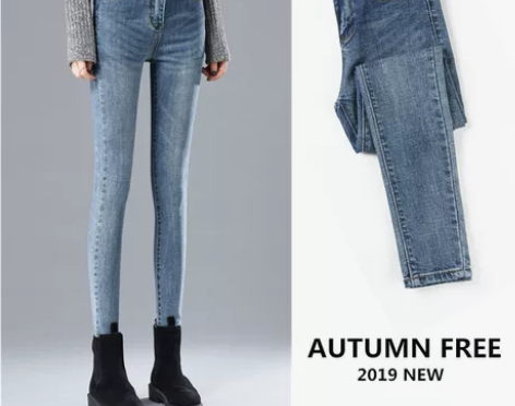 小脚牛仔裤女士2022年新款春夏季薄款高腰...