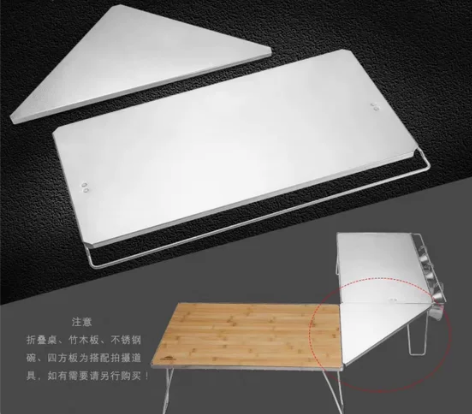 CAMPINGMOON柯曼不锈钢花纹三角板...