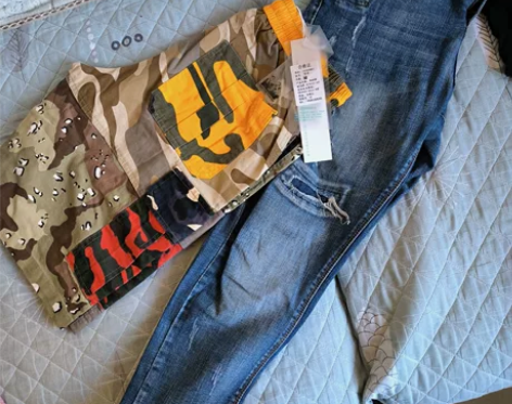 一条男士短裤 五分裤 吊牌未拆仅试穿 迷彩...