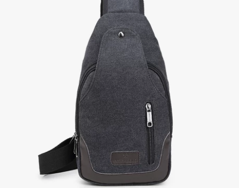 包包2018新款男士胸包帆布包斜挎包男包单...