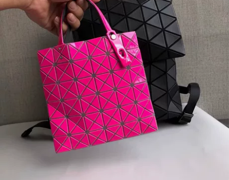 粉色全新包包几何萎格包六格mini亲子手提...