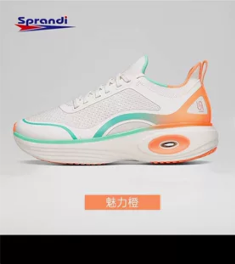 安踏旗下斯潘迪全新女鞋，魅力橙色，夜晚有荧...