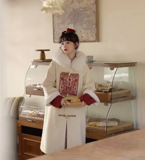 七月夕汉服 祈年 原创对襟针织短衫汉元素连...