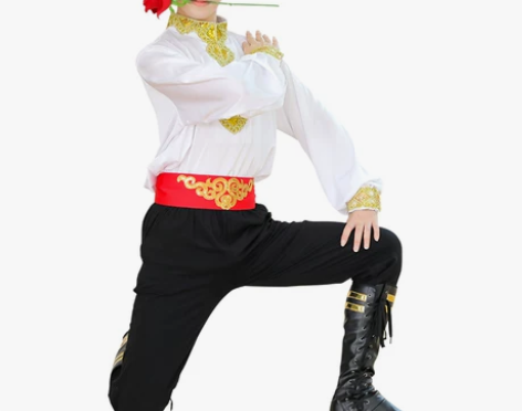 定制维吾尔族新疆舞蹈服装学院表演新款少数民...