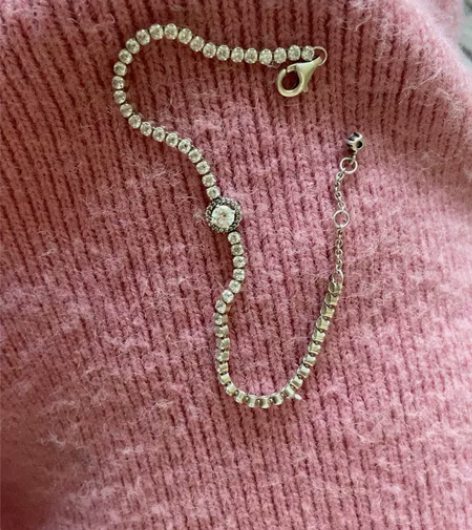 潘多拉925银闪光光环网球手链银色 得物9...