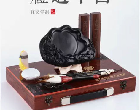 轩义堂古套装笔墨纸砚高档成人歙砚