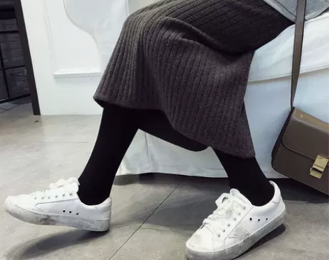 开叉一步裙长裙秋冬韩版高腰裙子中长款针织包...