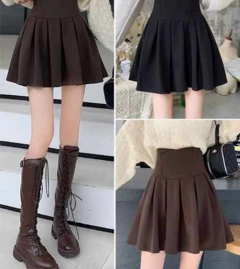 不规则半身裙秋冬女高腰短裙2022年新款时...