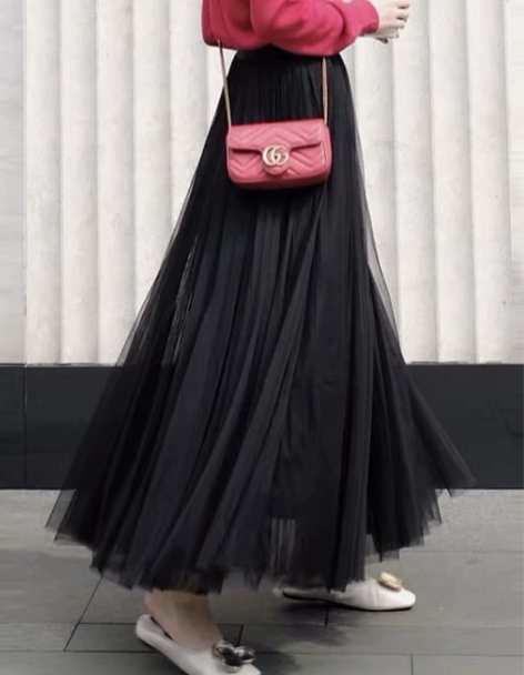 蓬蓬裙 蓬蓬短裙8色720度大摆高端细腻网...