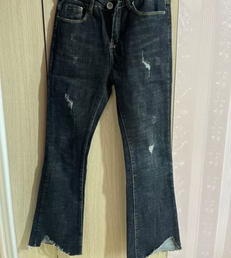 儿童牛仔裤微喇叭 对比身高150/体重75...