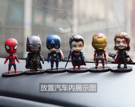 29.9元6个 漫威手办Q版公仔蜘蛛侠钢...