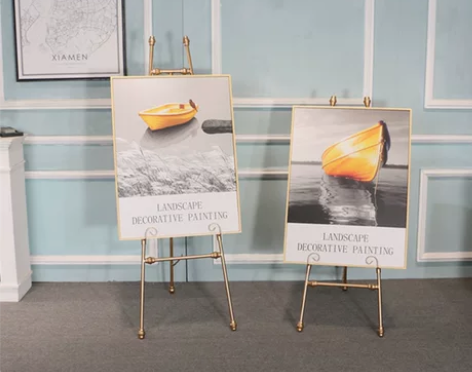 欧式画架铁艺油画架相框架落地支架展示架海报...