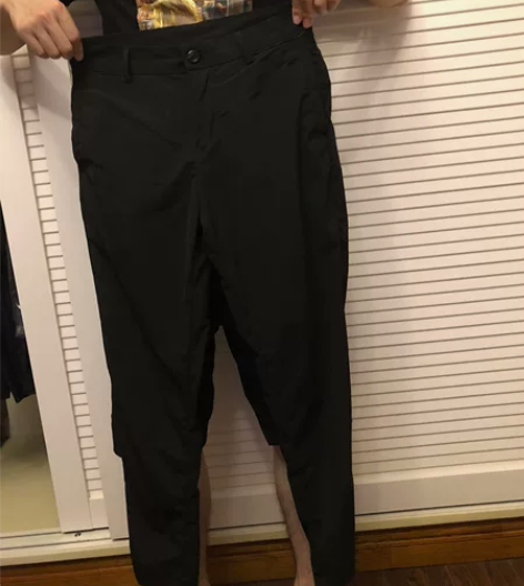 River Stone男士时尚黑色9分裤，...