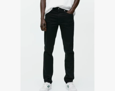 【99价】ARKET男装弹力棉修身小脚直筒...