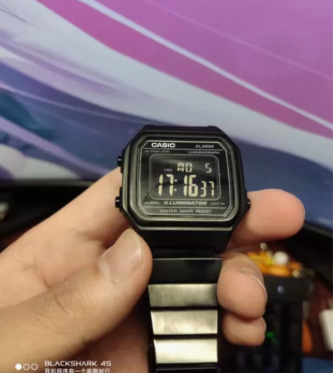 正品卡西欧B650WB-1B 黑色反显 黑...