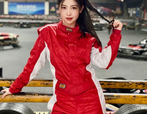 新款男女F1连体两层赛车服 卡丁车摩托车漂...