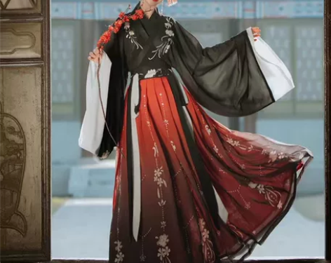 桔屿【梧桐落】汉服女中国风交领大袖齐腰襦裙...