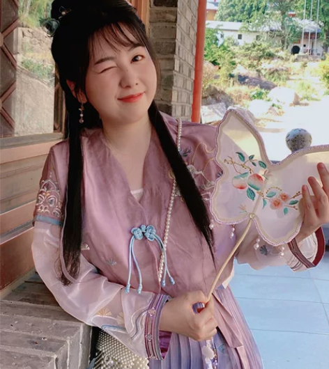 七月夕唐制汉服 梦绕 圆领内搭绣花背子印花...