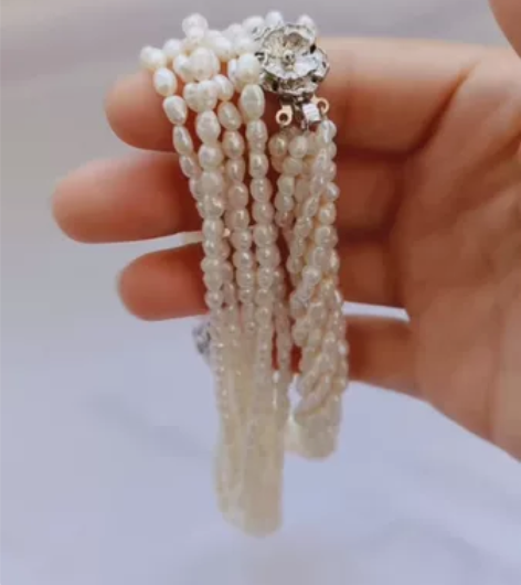 海外购回vintage多股琵琶湖天然淡水珍...