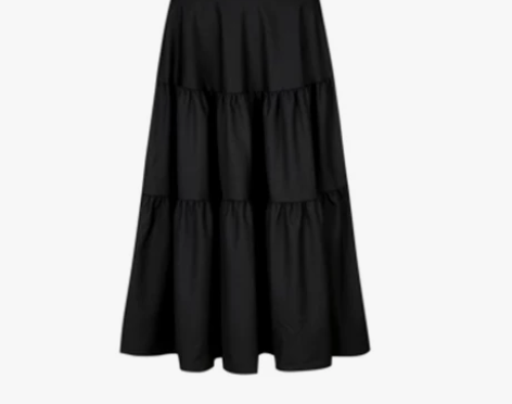 高腰A字半身裙女中长裙秋新款 复古显瘦大摆...