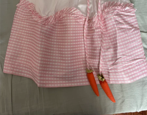 宝宝田园风让你可爱兔子格子背带裙 日系森系...