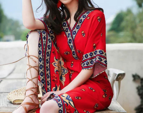 【双11狂欢价】泰国普吉岛民族风连衣裙巴厘...