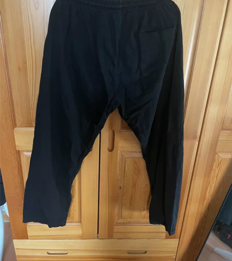 黑色直筒裤男，175左右可穿.60包邮，可...