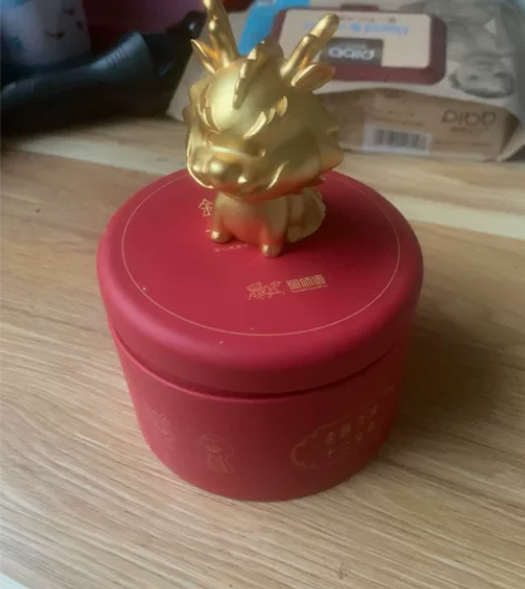 铜师傅品牌镀鎏金 小金龙,过生日朋友送的,...