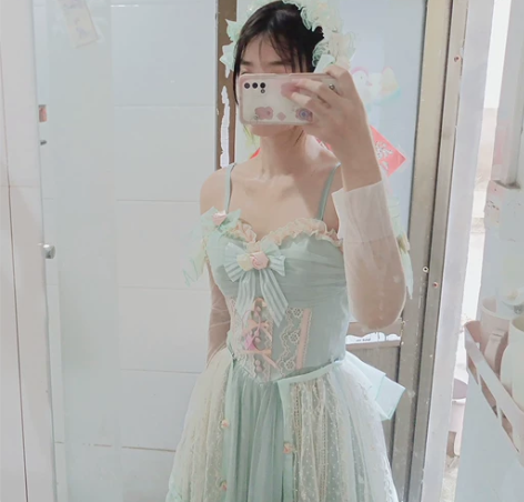 伯爵夫人家的朝花夕拾洛丽塔,M码,浅绿色,...