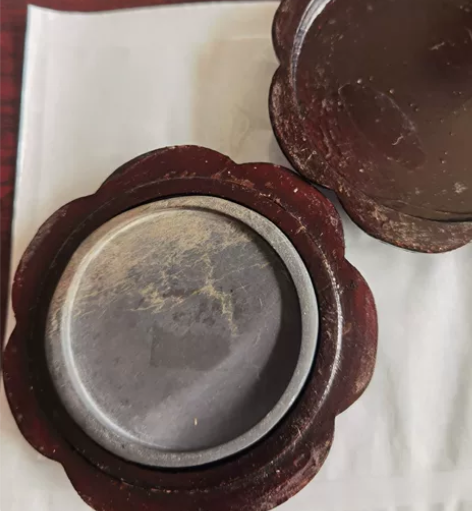 端砚上三坑之麻子坑小品，南瓜盒。全新未使用...